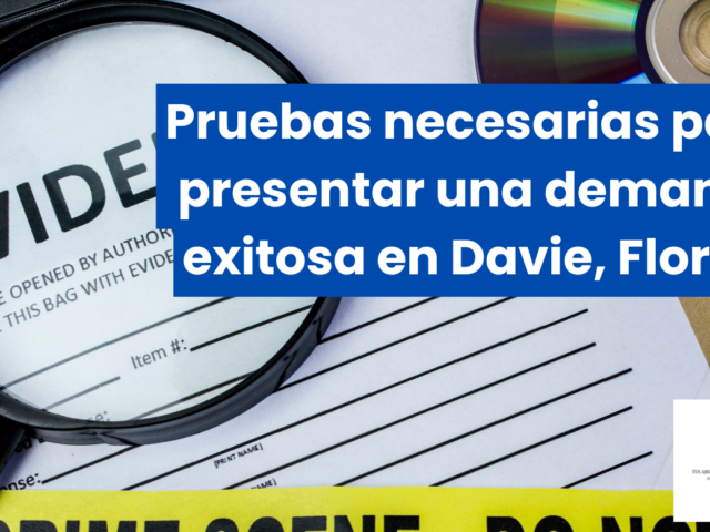 Pruebas necesarias para presentar una demanda exitosa en Davie, Florida
